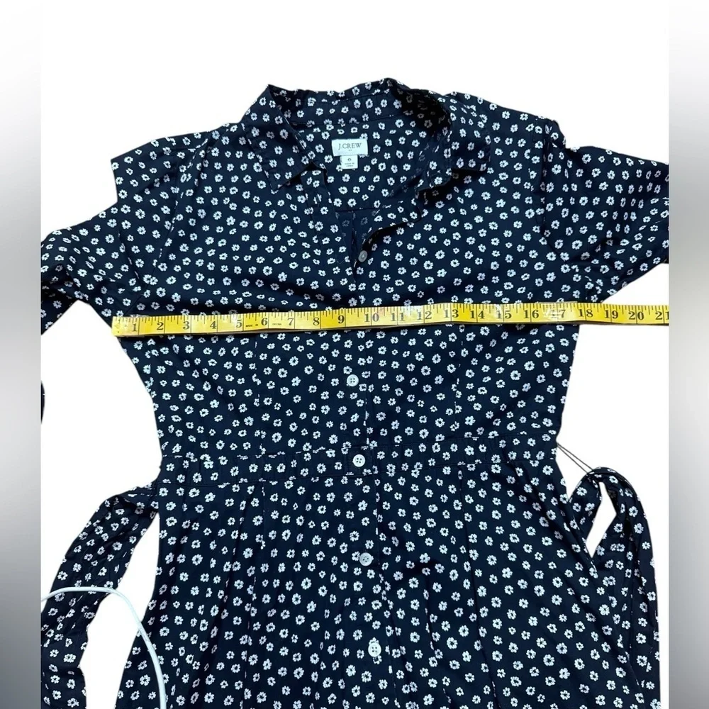 J.crew. Shirt dress with tie waist in organic cotton poplin.